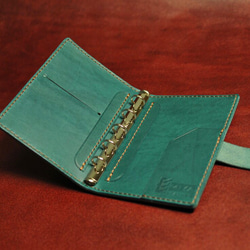 イタリアンレザーのシステム手帳 KRAUSE ミニ6穴 ネイビー 手帳 MIYA