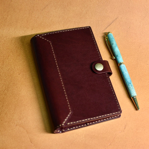 ルガトショルダーのシステム手帳 KRAUSE ミニ6穴 ワインレッド 手帳