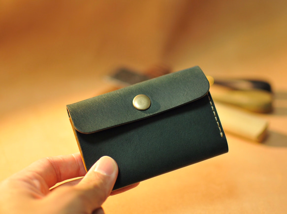 コンパクトウォレット 三つ折り財布 小さい財布 革 レザーウォレット 5枚目の画像