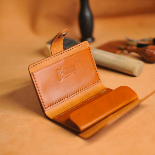 ハンドメイド イタリアン レザー ウォレット コンパクト 革 財布
