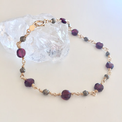 Rhodolite Garnet with Pyrite 〜bracelet〜 2枚目の画像