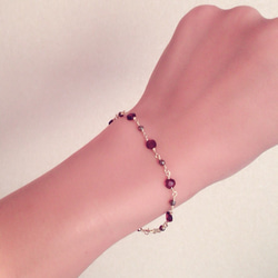 Rhodolite Garnet with Pyrite 〜bracelet〜 4枚目の画像