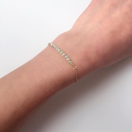 14kgf＊高品質オパールのブレスレット＊長さ変更可-ベルセルク