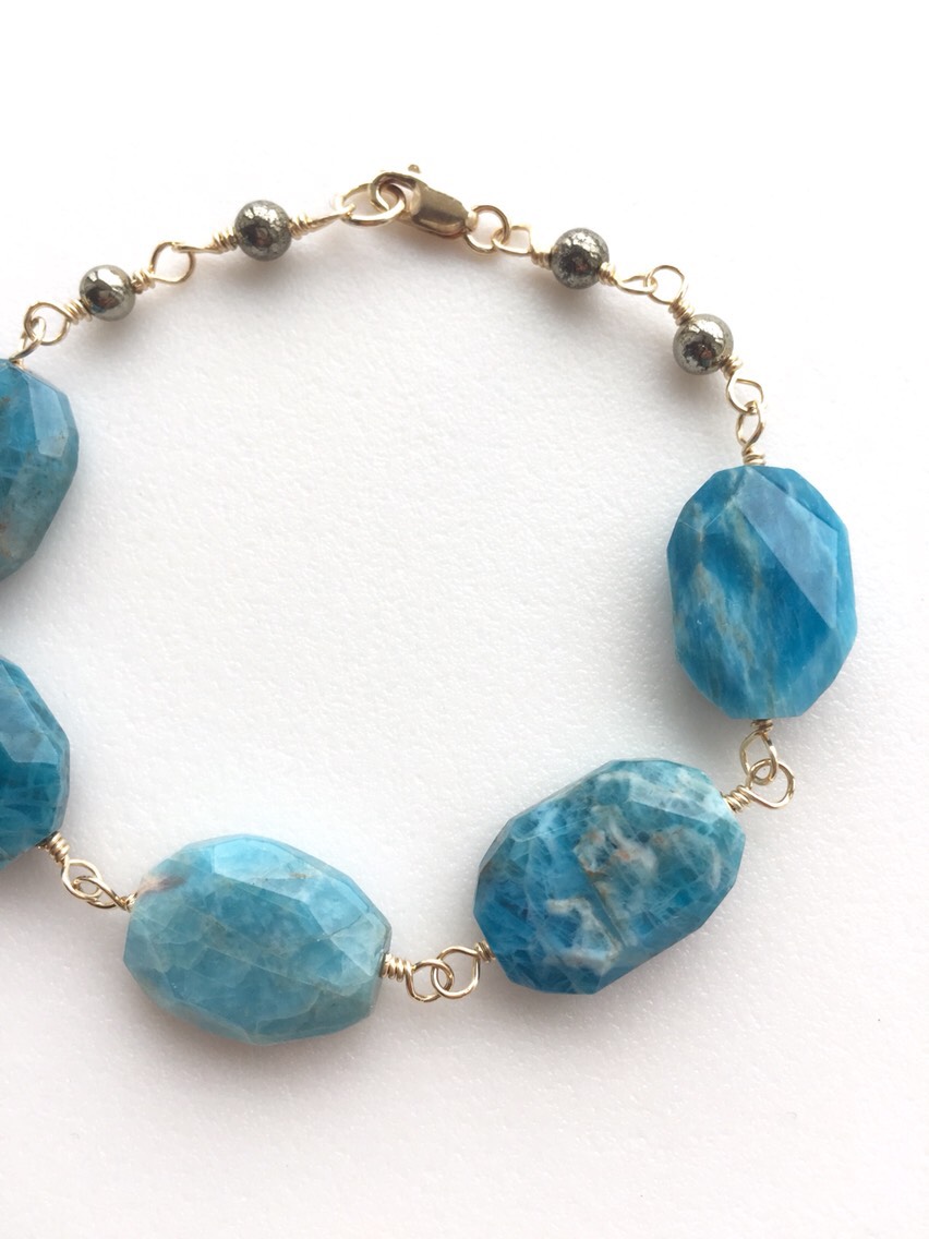 14kgf ブルーアパタイト ブレスレット