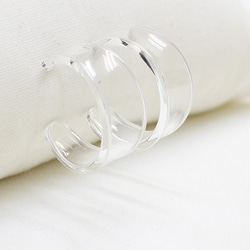 [4件]透明迷你圈形耳環[無鈦柱扣] -mt-3071 第3張的照片