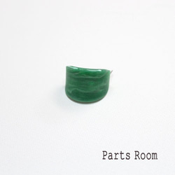 [2件]玳瑁曲線設計耳環[綠色大理石][無鈦貼扣]-mt-3100 第2張的照片