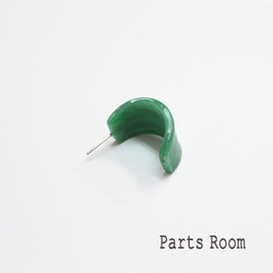 [2件]玳瑁曲線設計耳環[綠色大理石][無鈦貼扣]-mt-3100 第3張的照片