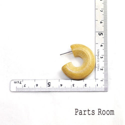 [2件]木圓耳環[棕色] [無鈦柱扣] -mt-3112 第6張的照片