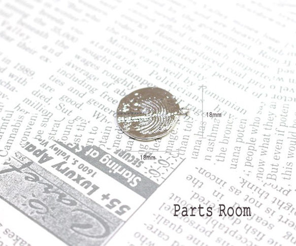 [4件]復古風格硬幣圖案魅力[銀色] -mt-3154 第3張的照片