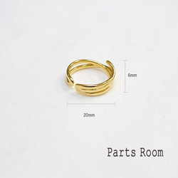 【2件】優雅分層戒指【金色】-mt-3197 第6張的照片