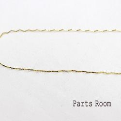 [2 件] 鋸齒形設計鏈項鍊 B714 [金色]-mt-3308 第2張的照片