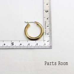 [2 件] 圓形圈形耳環 [金色]-mt-3419 第4張的照片