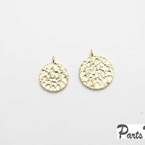 MARU 円形チャーム ビジュー付きひし形チャーム | Dua-アクセサリーパーツショップ