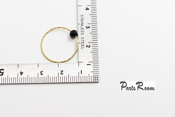 [4件]捷克珠子戒指[黑色] -mt-1857 第3張的照片