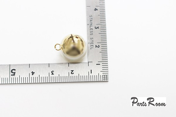 [4件]大的14毫米玻璃珍珠穿孔[白色] [無鎖] -mt-1901 第4張的照片
