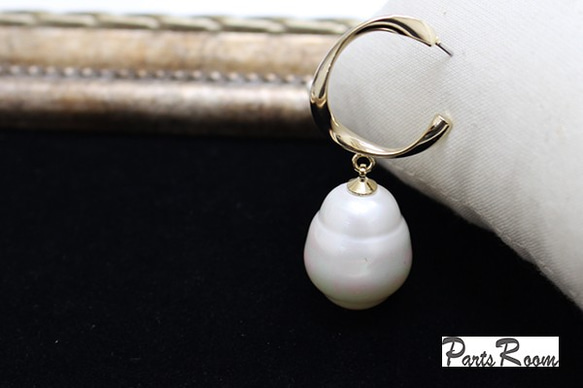 [4件]大巴洛克式玻璃珍珠吊墜[白色] -mt-1903 第6張的照片