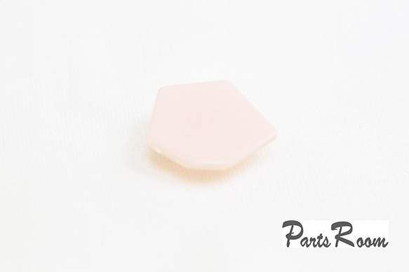 【8個入】変形型六角形アクリルパーツ【ピンク】-mt-2014 3枚目の画像