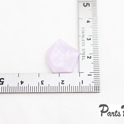 【8個入】変形型六角形アクリルパーツ【ピンク】-mt-2014 5枚目の画像