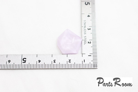【8個入】変形型六角形アクリルパーツ【ピンク】-mt-2014 5枚目の画像
