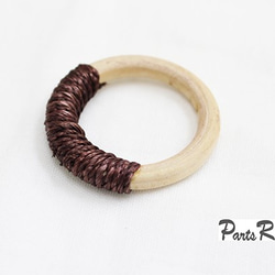 [2件]木環，彩色串39mm [棕色] -mt-2113 第2張的照片