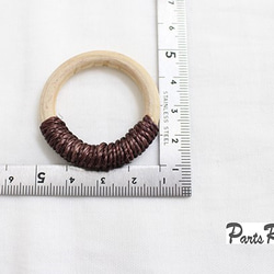 [2件]木環，彩色串39mm [棕色] -mt-2113 第4張的照片