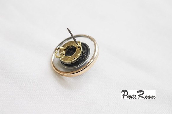 【2件】透明框珍珠耳環【黑色】【無鈦貼扣】-mt-2540 第3張的照片