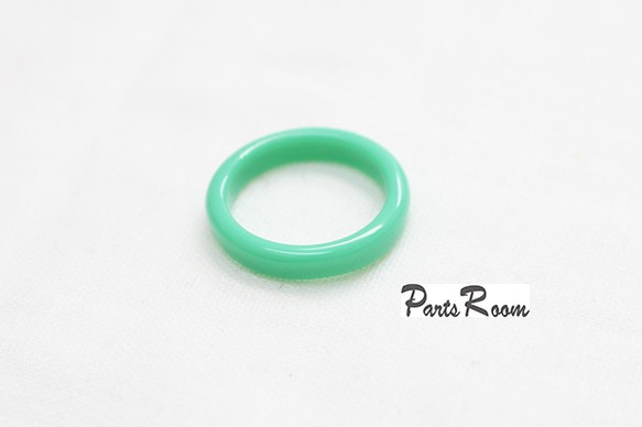 [4件]樹脂戒指[薄荷綠色] mt-2801 第3張的照片