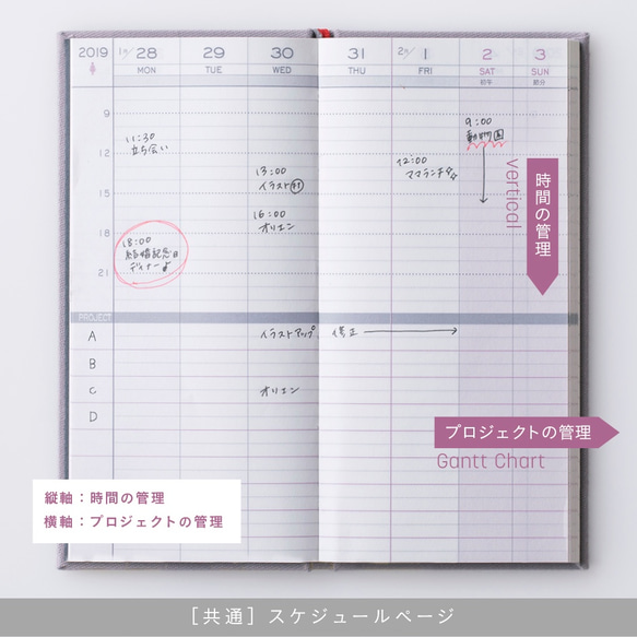 2019スケジュール帳 SOMETHING LIKE A DIARY 布製カバー 7枚目の画像