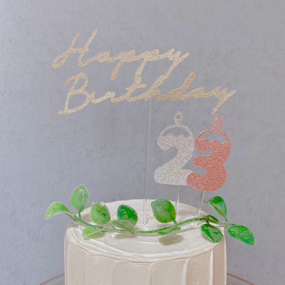 【送料込み】全8色 ハッピーバースデーケーキトッパー　お誕生日 3枚目の画像