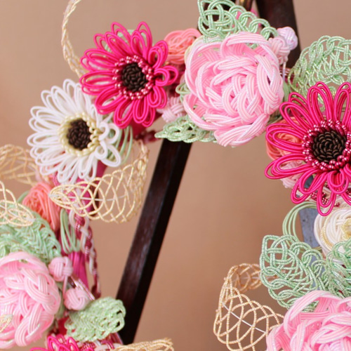 水引*ガーベラとバラのリース(ピンク) リース とたんとたん 通販