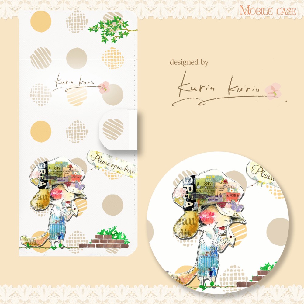 スマホケース★love dog dot★　受注制作        Ω