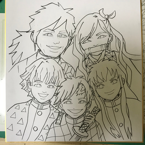 鬼滅の刃風絵画 鬼滅の刃風絵画