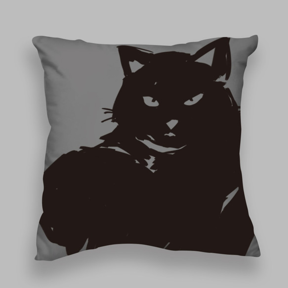 黑白塗鴉 / 貓抱枕/枕頭/靠墊 第1張的照片