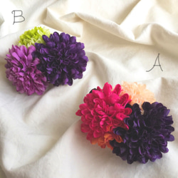 和装♡3色のマムのお花の髪飾り 3枚目の画像