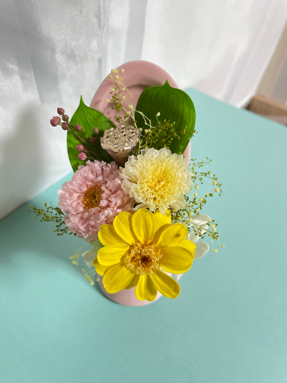 【仏花】プリザーブドフラワーのミニ仏花 4枚目の画像