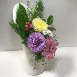 【仏花】プリザーブドフラワーのミニ仏花 4枚目の画像