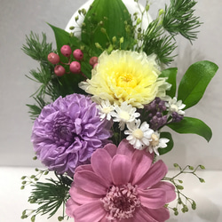 【仏花】プリザーブドフラワーのミニ仏花 6枚目の画像