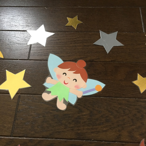 オーダーペイント ピーターパン&家族写真 ピーターパン壁面飾り その他インテリア雑貨 coco♡ 通販