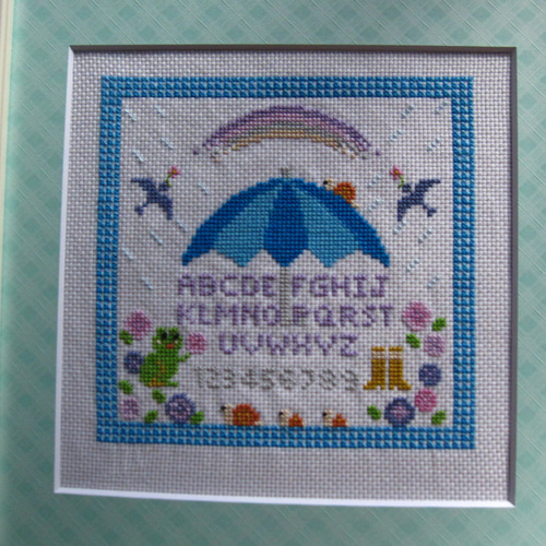 オリジナルクロスステッチ カラーチャート【傘とカエルと