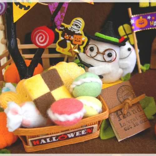 ハロウィン☆フェルト☆おばけ☆かぼちゃ☆お菓子☆キャンディ☆飾り 