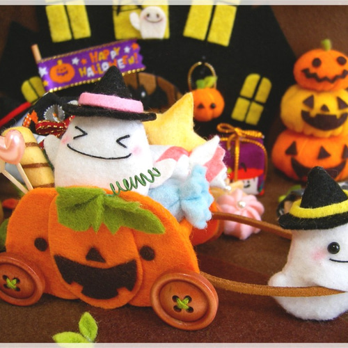 ハロウィン☆フェルト☆おばけ☆かぼちゃ☆お菓子☆キャンディ