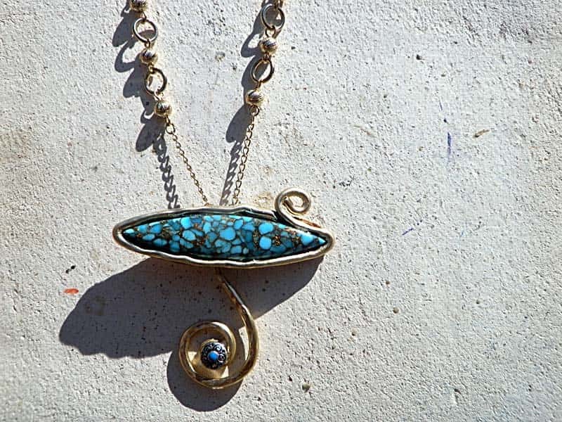 モハベターコイズマーキスネックレス