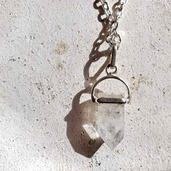 ちいさい水晶ポイントネックレス・かわいい原石アクセ 6枚目の画像