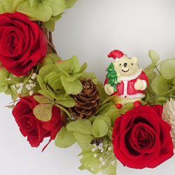Angemara [賞賛]シリーズ---花輪クリスマス花輪LO602不滅の花/プリザーブドフラワー/ギフト/誕生日/バレンタイン 2枚目の画像