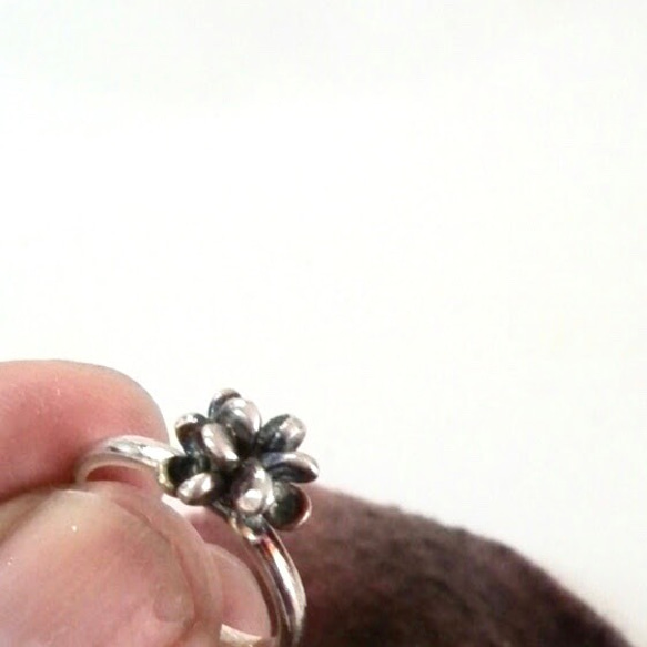 【受注制作】金木犀(銀木犀)のsilver ring 4枚目の画像