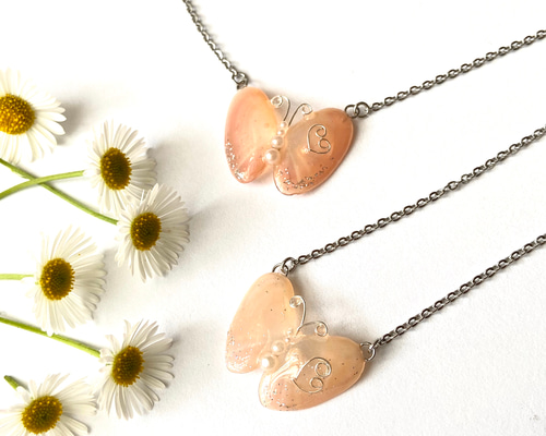 桜貝の蝶々ネックレス ネックレス・ペンダント Cantik* 通販