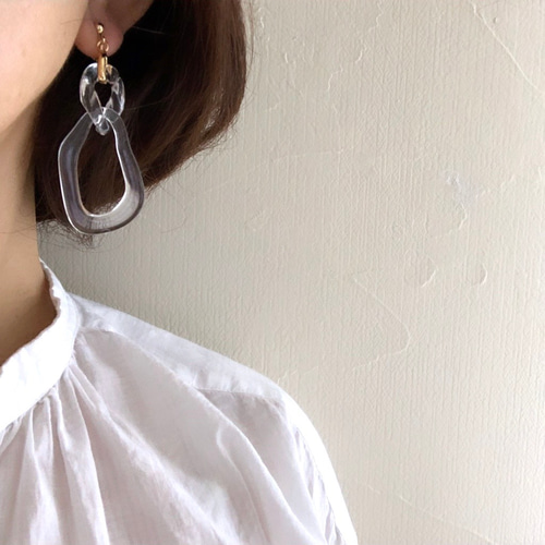 new✨クリアチェーン ピアス/イヤリング ピアス（その他） SHOP_me 