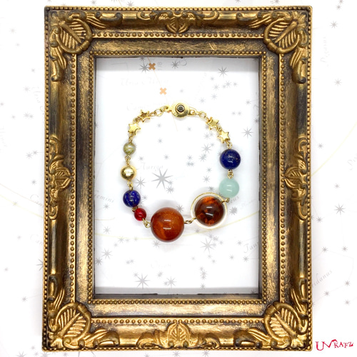 【❣️蘭❣️】ルビー翡翠のゴムブレスレット 限定1本】柘植ビーズ ゴムブレスレット 風神雷神