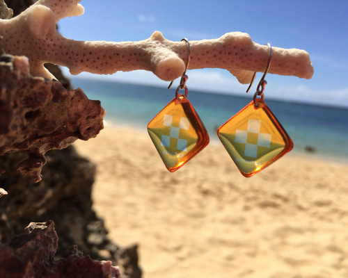 シーサーピアス（オレンジ） 859840d64c615ac40c25ea8f4c9025