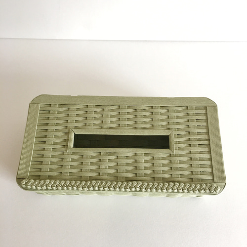 ティッシュボックスケース（くすみグリーン）ティシュボックス